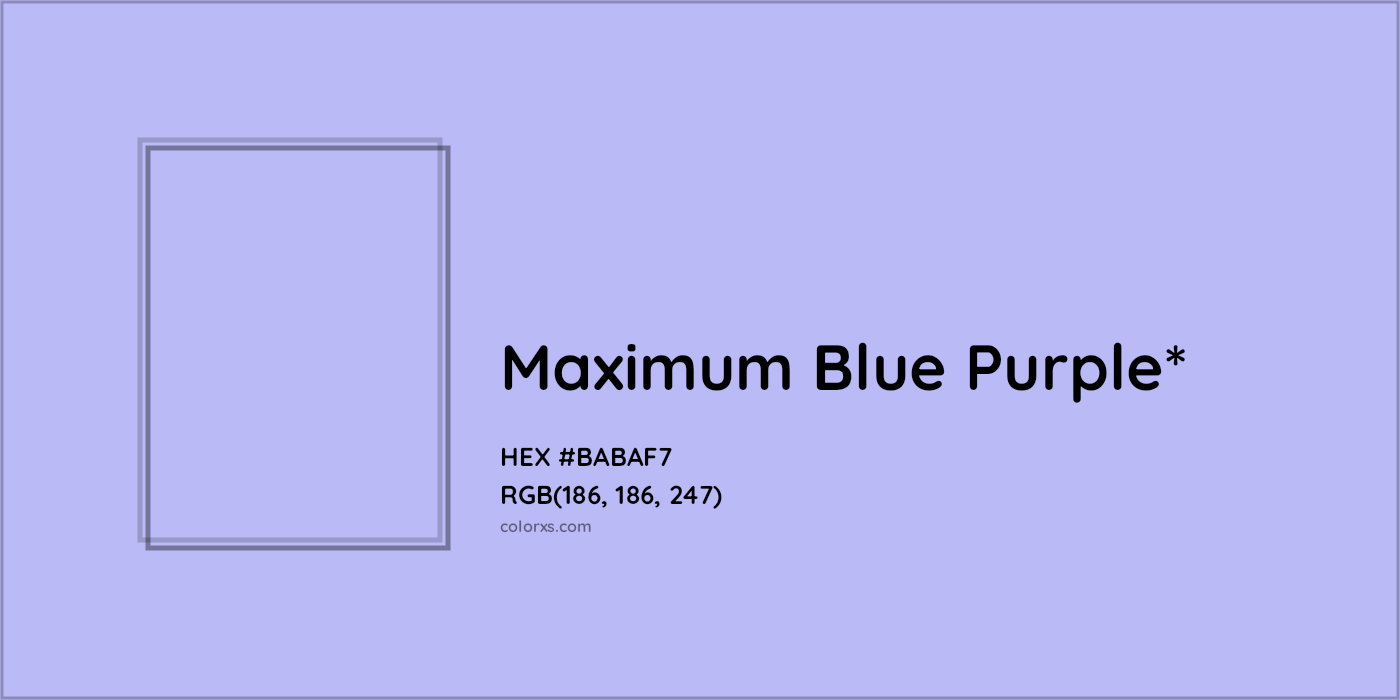 HEX #BABAF7 Color Name, Color Code, Palettes, Similar Paints, Images