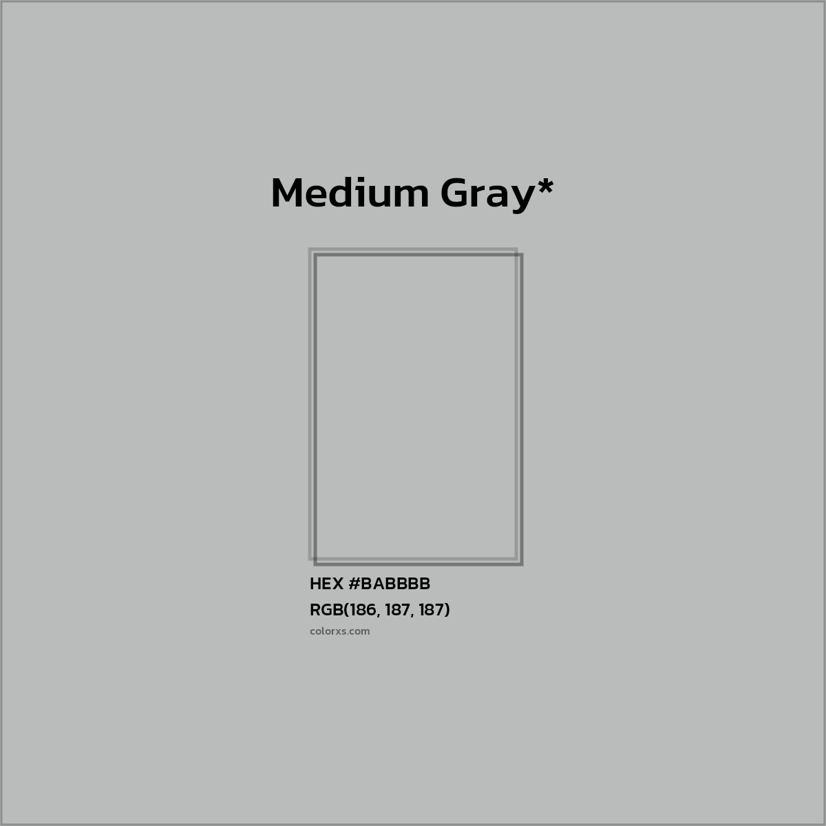 HEX #BABBBB Color Name, Color Code, Palettes, Similar Paints, Images
