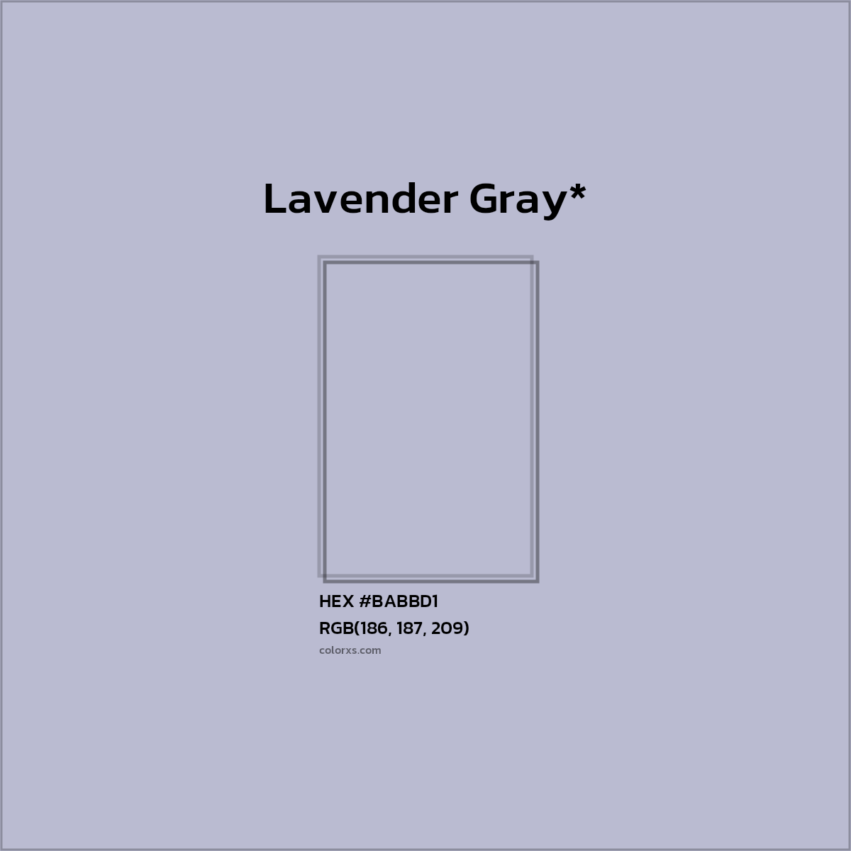 HEX #BABBD1 Color Name, Color Code, Palettes, Similar Paints, Images