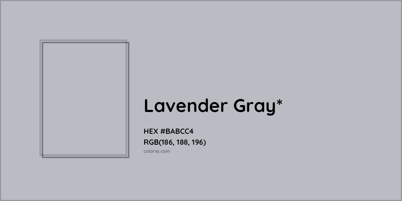 HEX #BABCC4 Color Name, Color Code, Palettes, Similar Paints, Images