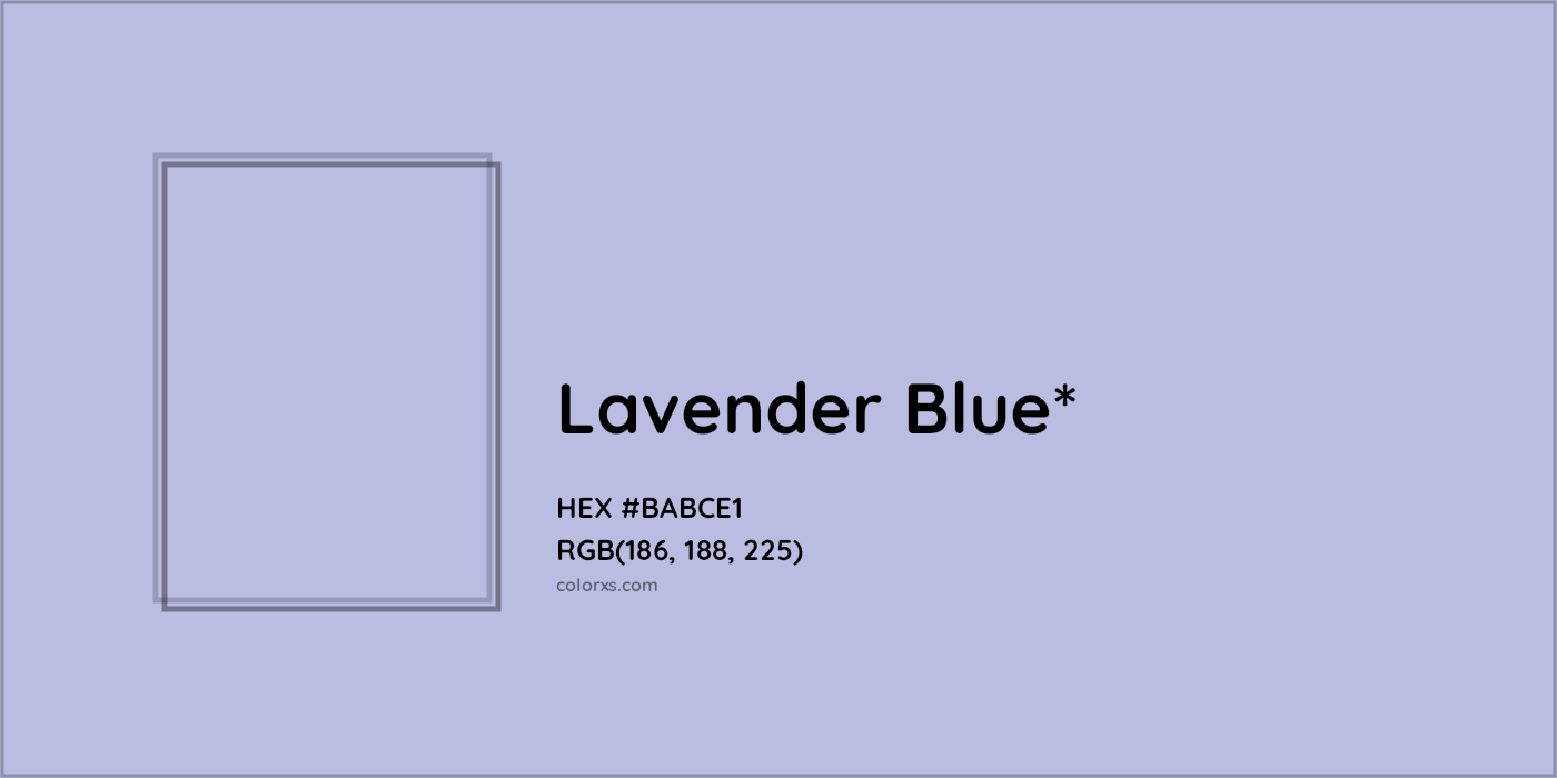 HEX #BABCE1 Color Name, Color Code, Palettes, Similar Paints, Images