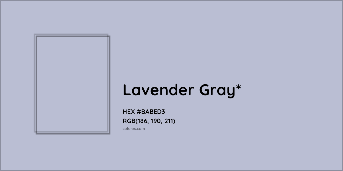 HEX #BABED3 Color Name, Color Code, Palettes, Similar Paints, Images