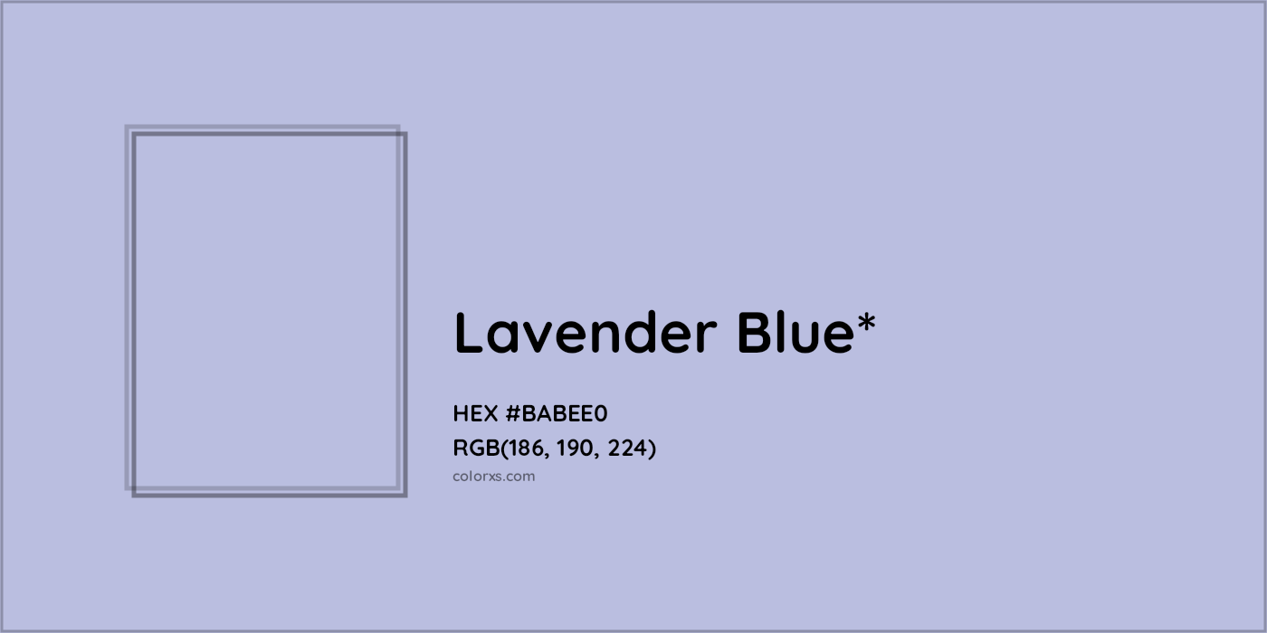 HEX #BABEE0 Color Name, Color Code, Palettes, Similar Paints, Images
