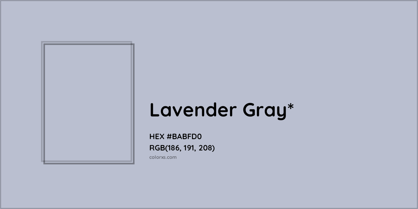 HEX #BABFD0 Color Name, Color Code, Palettes, Similar Paints, Images