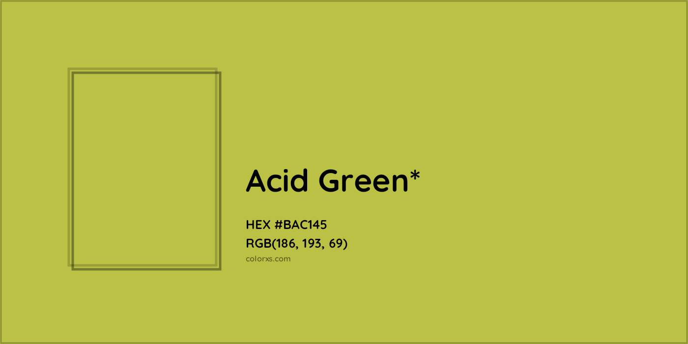 HEX #BAC145 Color Name, Color Code, Palettes, Similar Paints, Images
