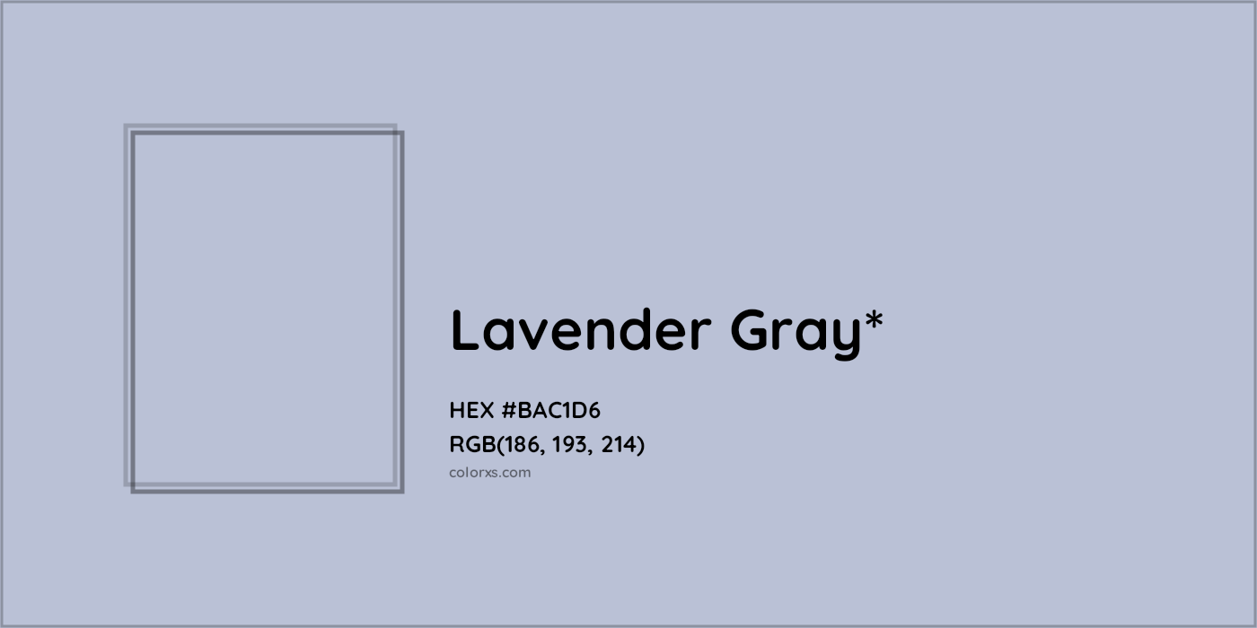 HEX #BAC1D6 Color Name, Color Code, Palettes, Similar Paints, Images