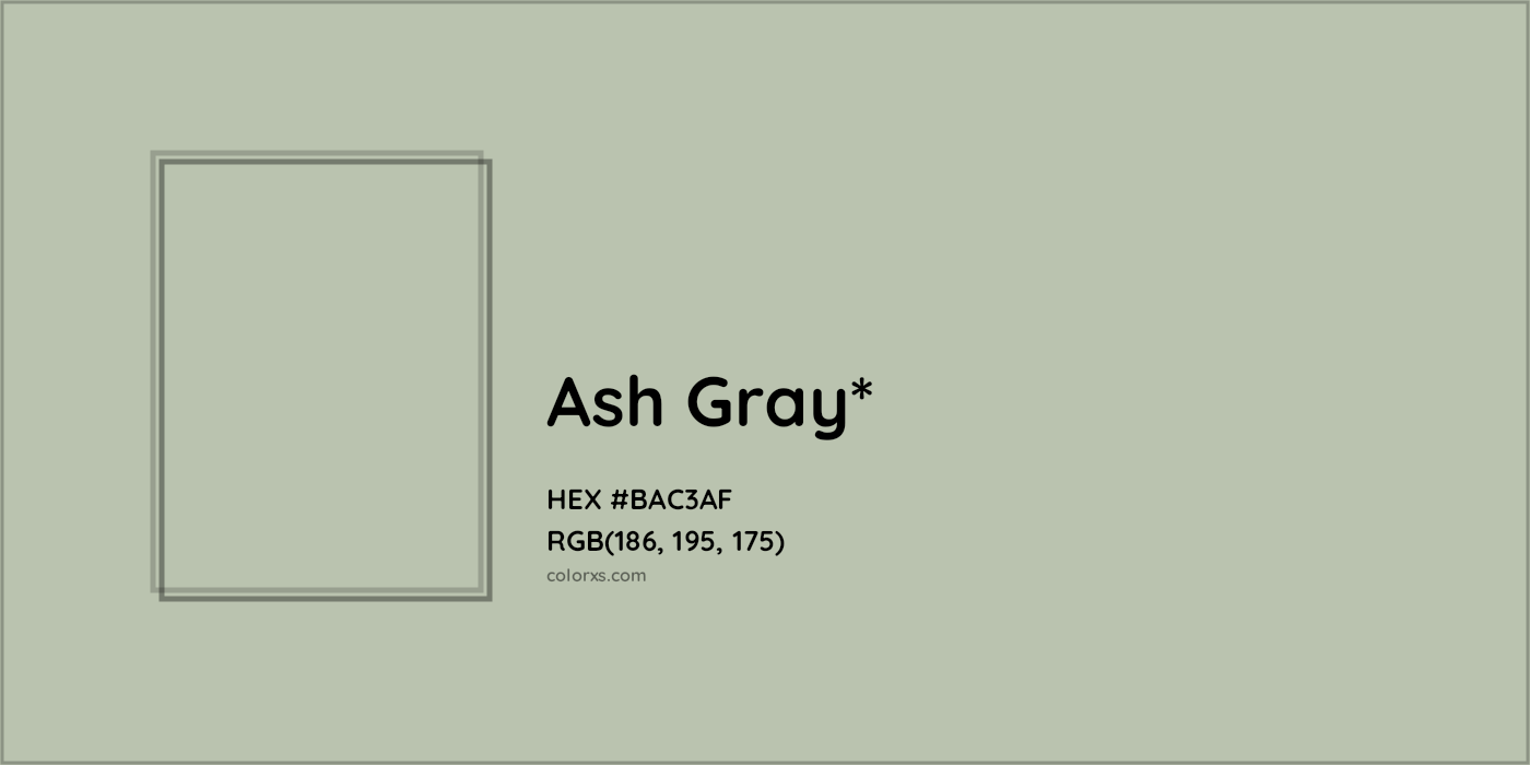 HEX #BAC3AF Color Name, Color Code, Palettes, Similar Paints, Images