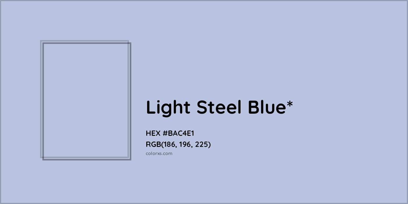 HEX #BAC4E1 Color Name, Color Code, Palettes, Similar Paints, Images