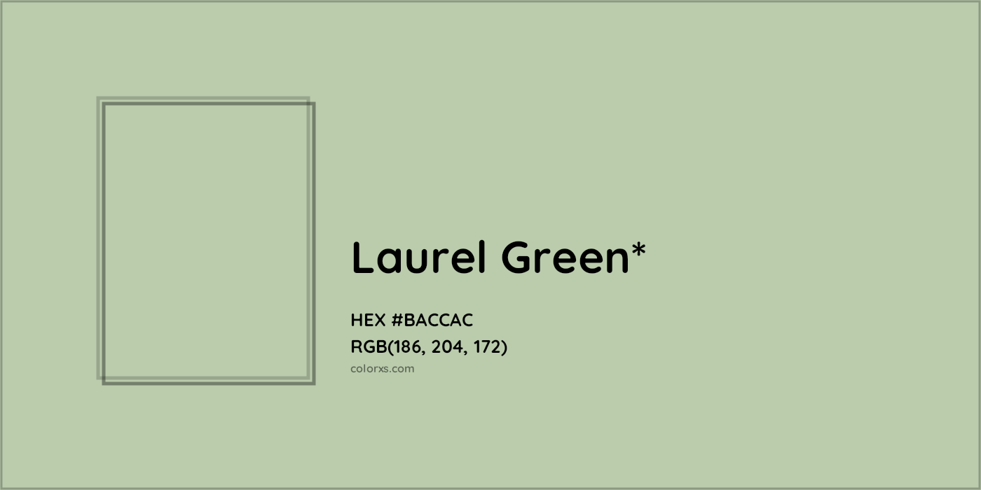 HEX #BACCAC Color Name, Color Code, Palettes, Similar Paints, Images