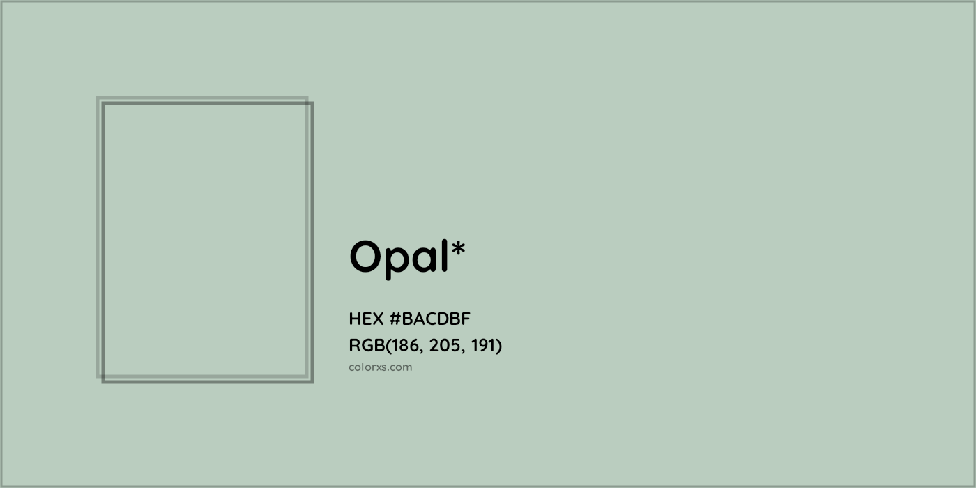 HEX #BACDBF Color Name, Color Code, Palettes, Similar Paints, Images
