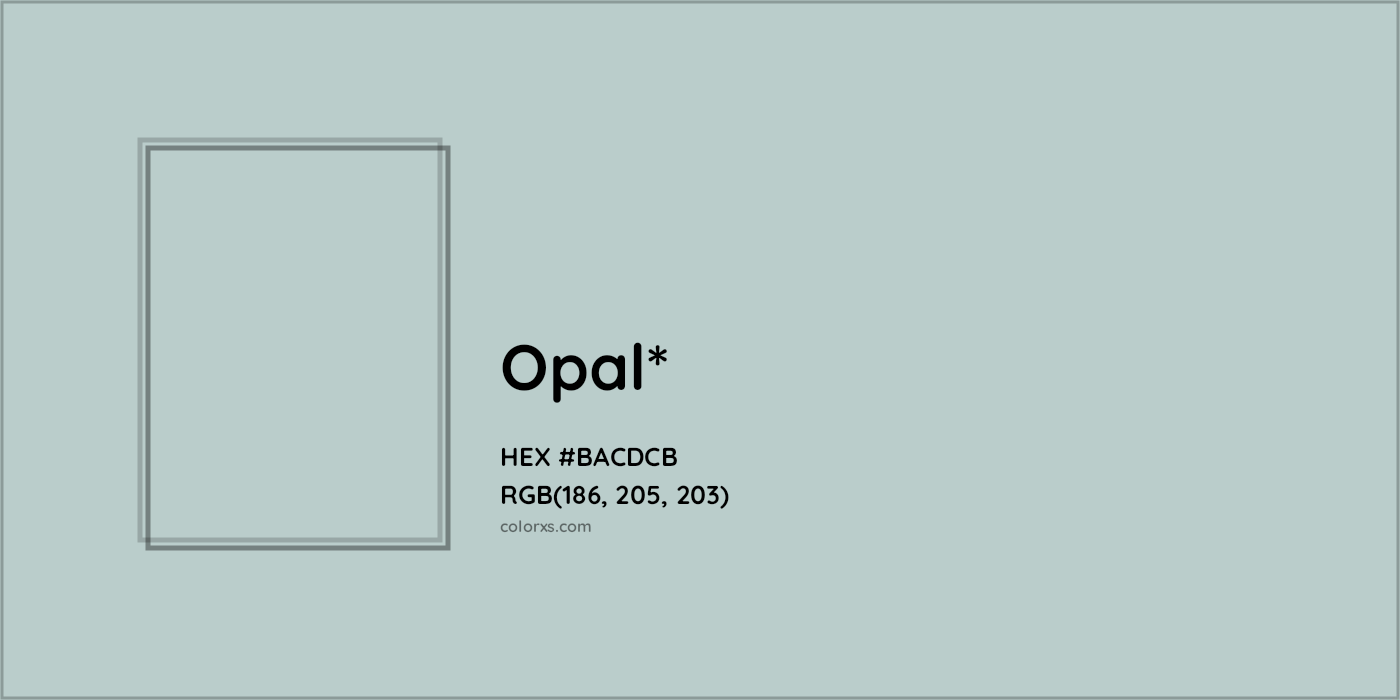 HEX #BACDCB Color Name, Color Code, Palettes, Similar Paints, Images