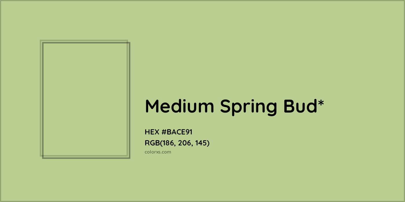 HEX #BACE91 Color Name, Color Code, Palettes, Similar Paints, Images