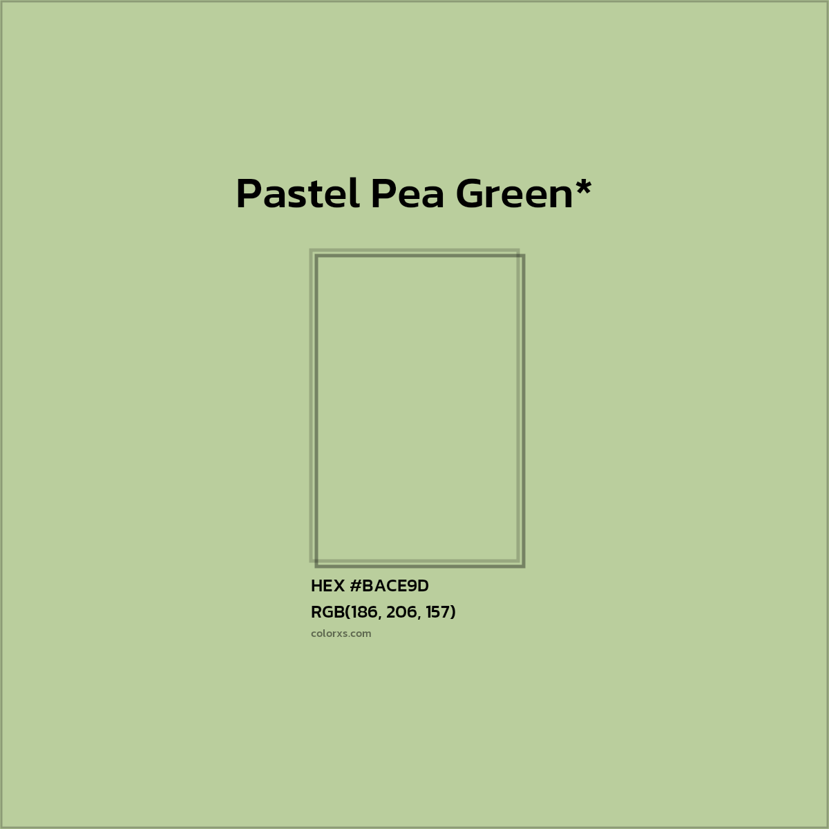 HEX #BACE9D Color Name, Color Code, Palettes, Similar Paints, Images