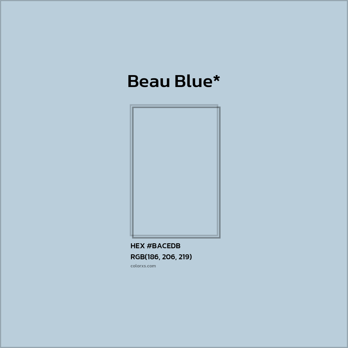 HEX #BACEDB Color Name, Color Code, Palettes, Similar Paints, Images