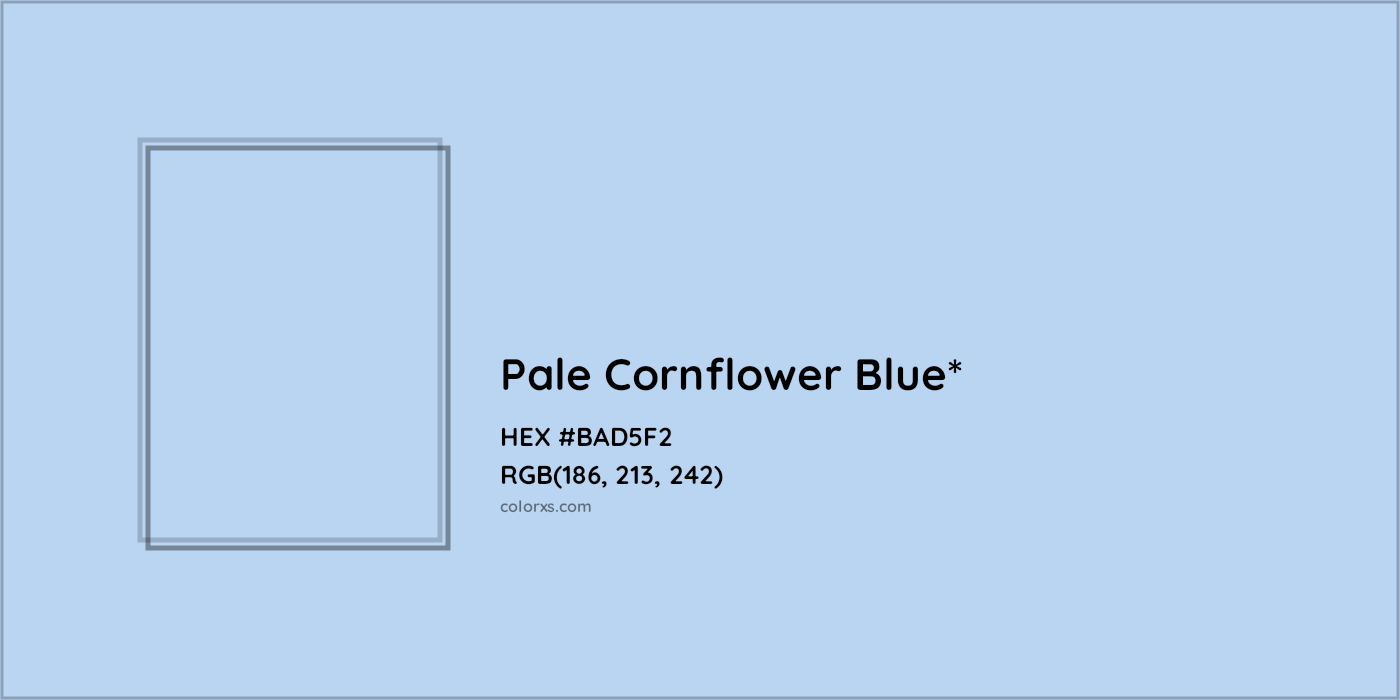 HEX #BAD5F2 Color Name, Color Code, Palettes, Similar Paints, Images