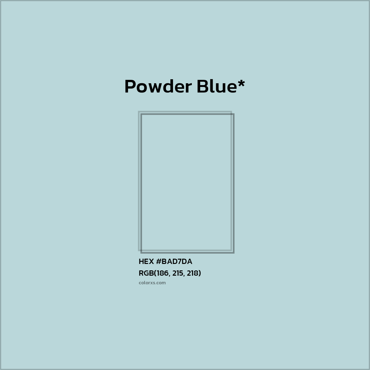 HEX #BAD7DA Color Name, Color Code, Palettes, Similar Paints, Images