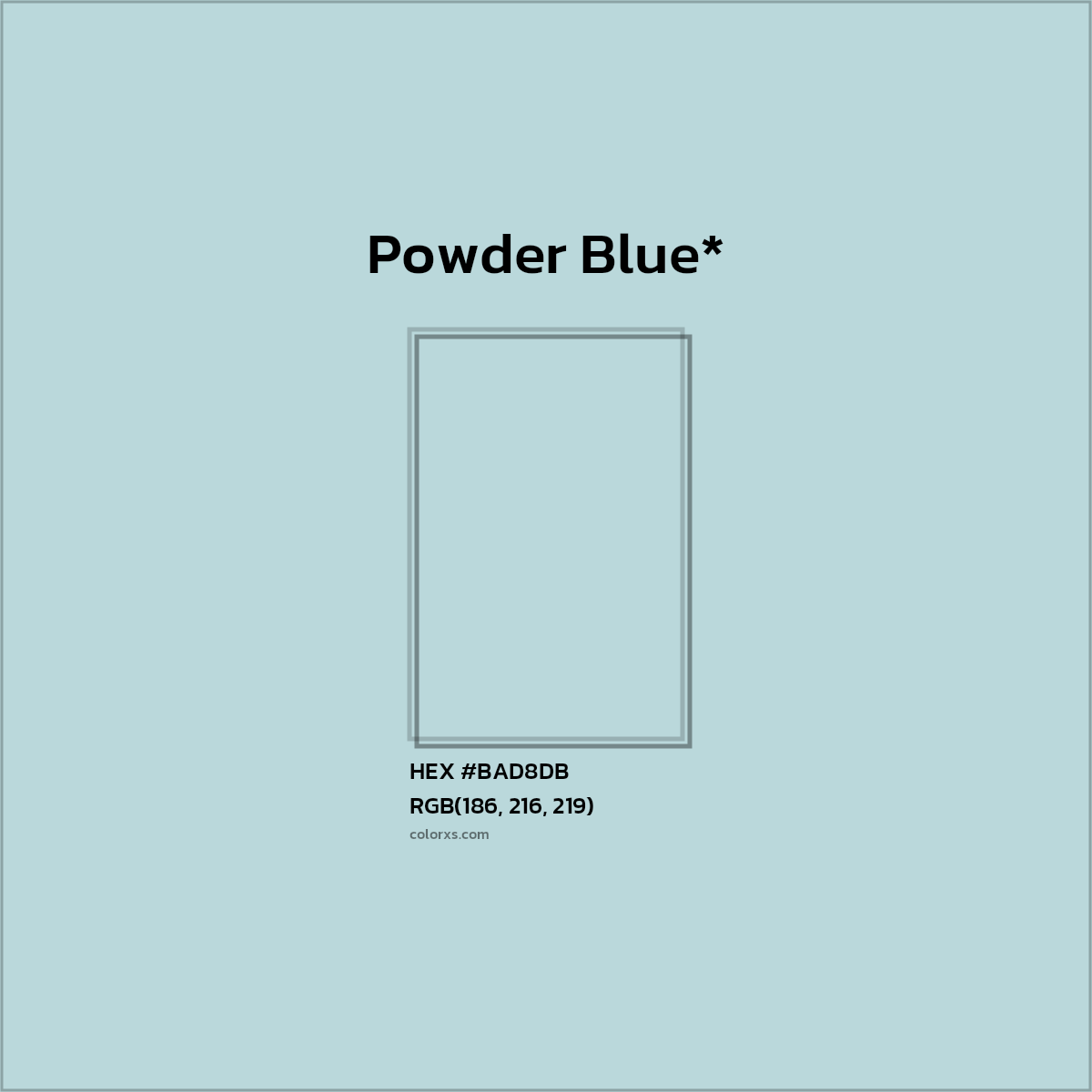 HEX #BAD8DB Color Name, Color Code, Palettes, Similar Paints, Images