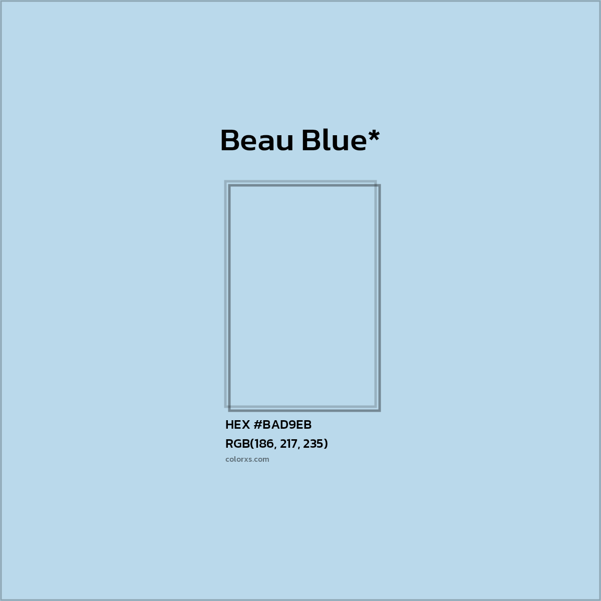 HEX #BAD9EB Color Name, Color Code, Palettes, Similar Paints, Images
