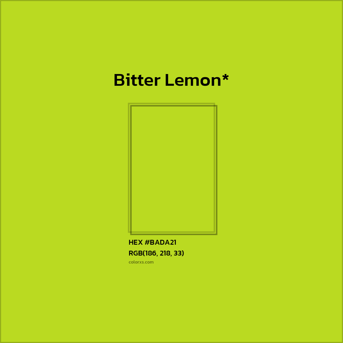 HEX #BADA21 Color Name, Color Code, Palettes, Similar Paints, Images