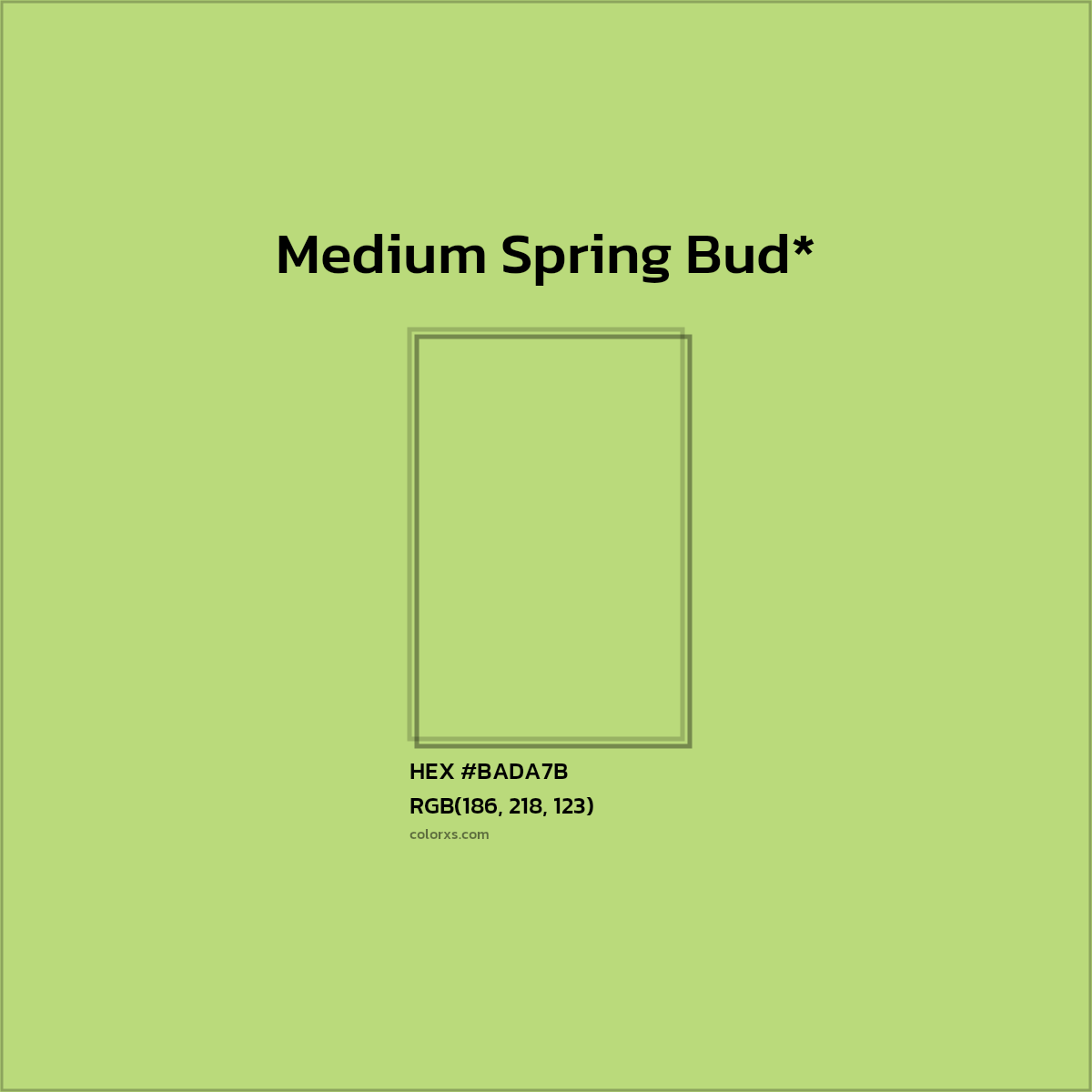 HEX #BADA7B Color Name, Color Code, Palettes, Similar Paints, Images