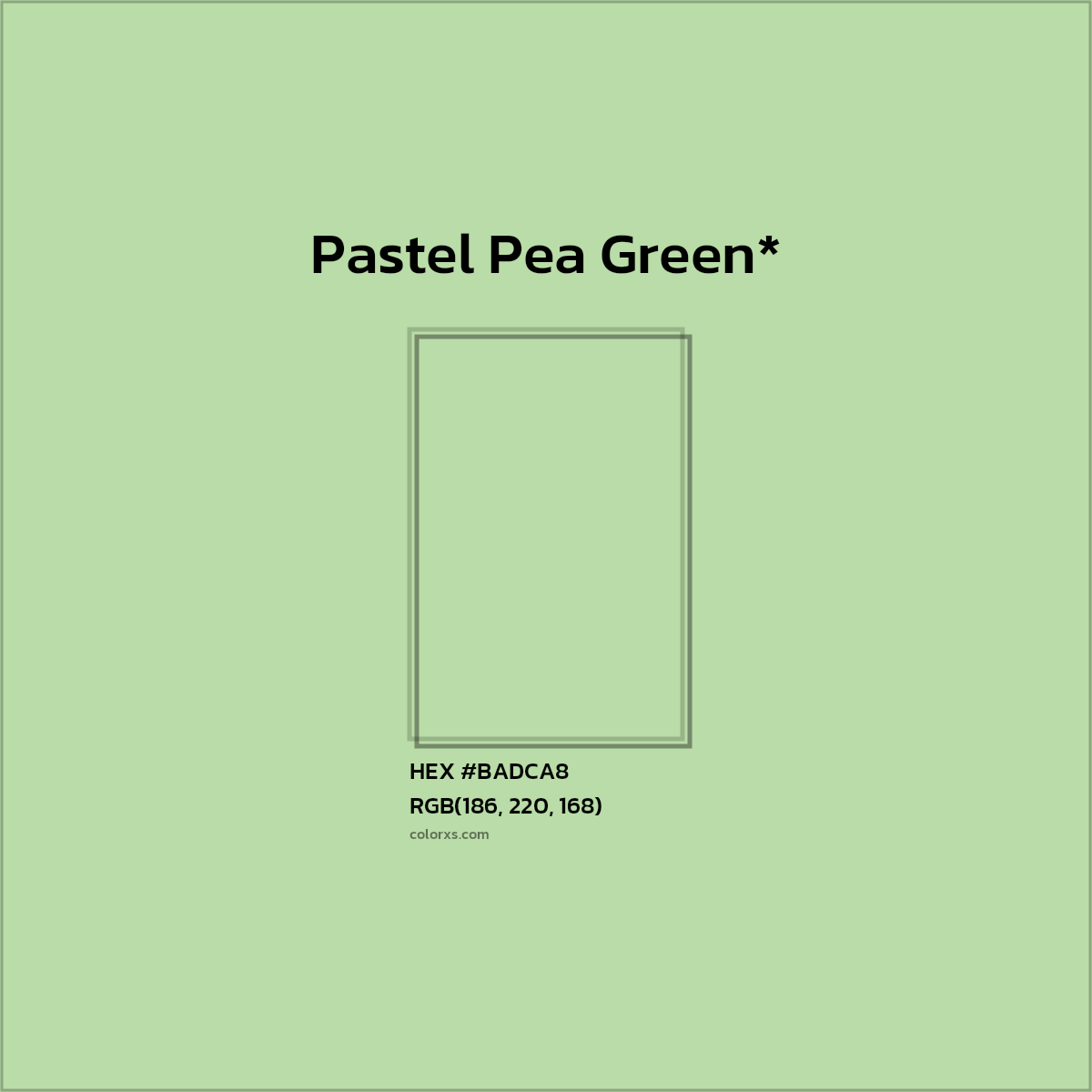 HEX #BADCA8 Color Name, Color Code, Palettes, Similar Paints, Images