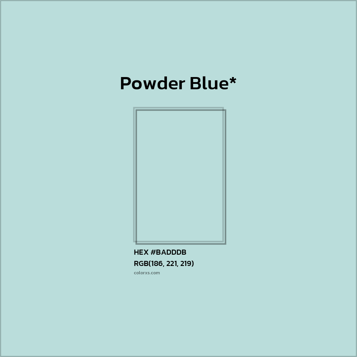 HEX #BADDDB Color Name, Color Code, Palettes, Similar Paints, Images