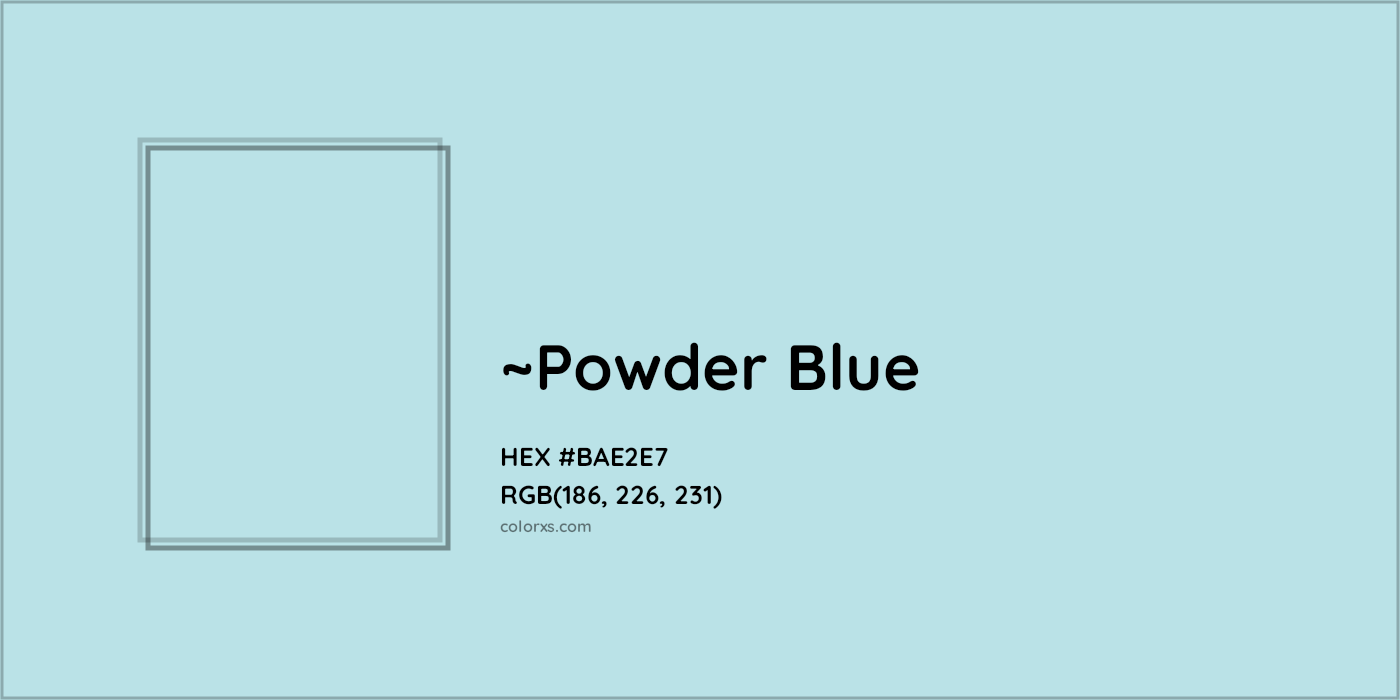 HEX #BAE2E7 Color Name, Color Code, Palettes, Similar Paints, Images