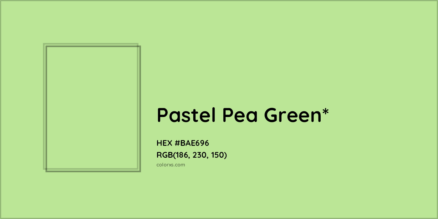 HEX #BAE696 Color Name, Color Code, Palettes, Similar Paints, Images