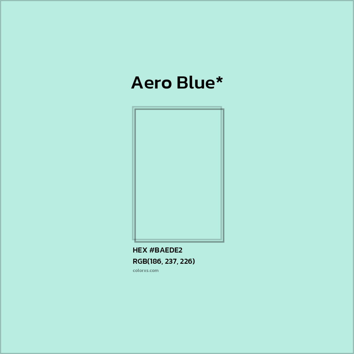HEX #BAEDE2 Color Name, Color Code, Palettes, Similar Paints, Images