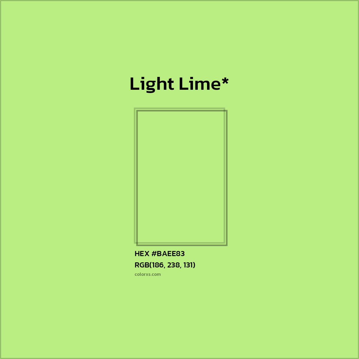 HEX #BAEE83 Color Name, Color Code, Palettes, Similar Paints, Images