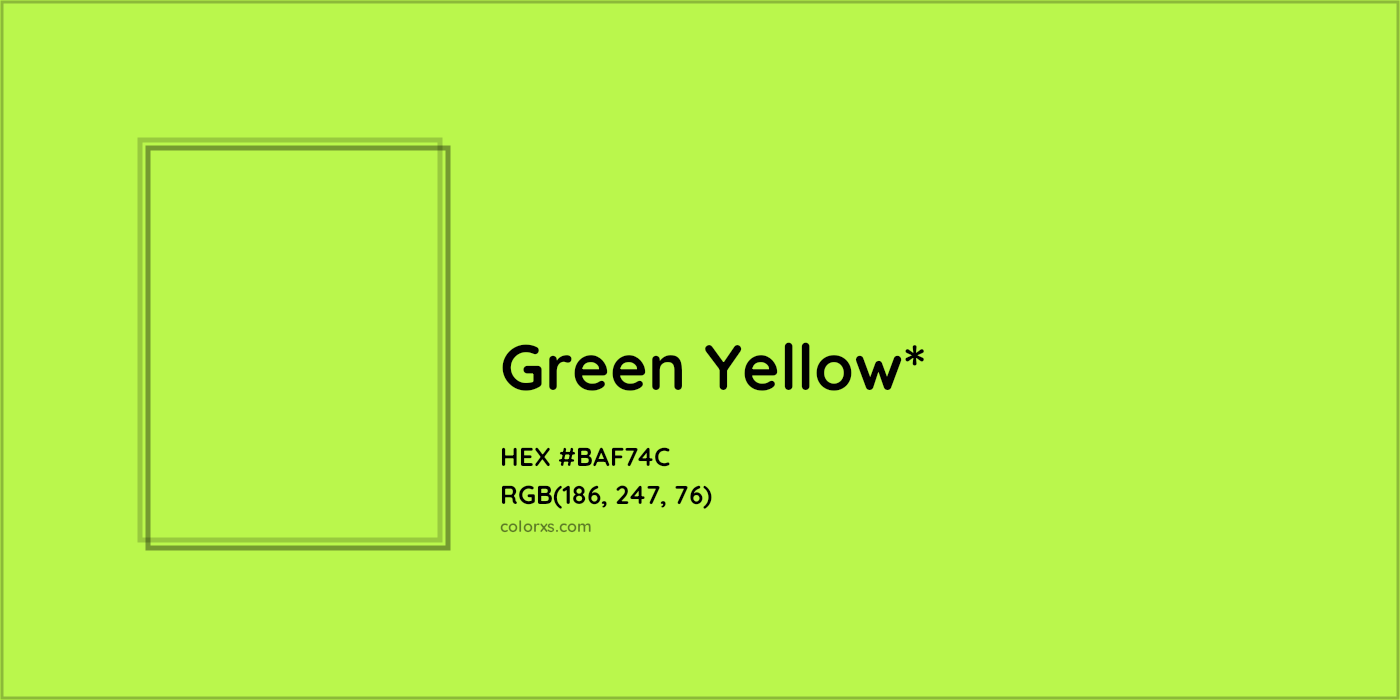 HEX #BAF74C Color Name, Color Code, Palettes, Similar Paints, Images