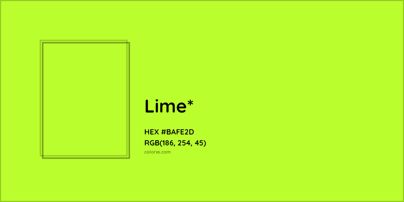 HEX #BAFE2D Color Name, Color Code, Palettes, Similar Paints, Images