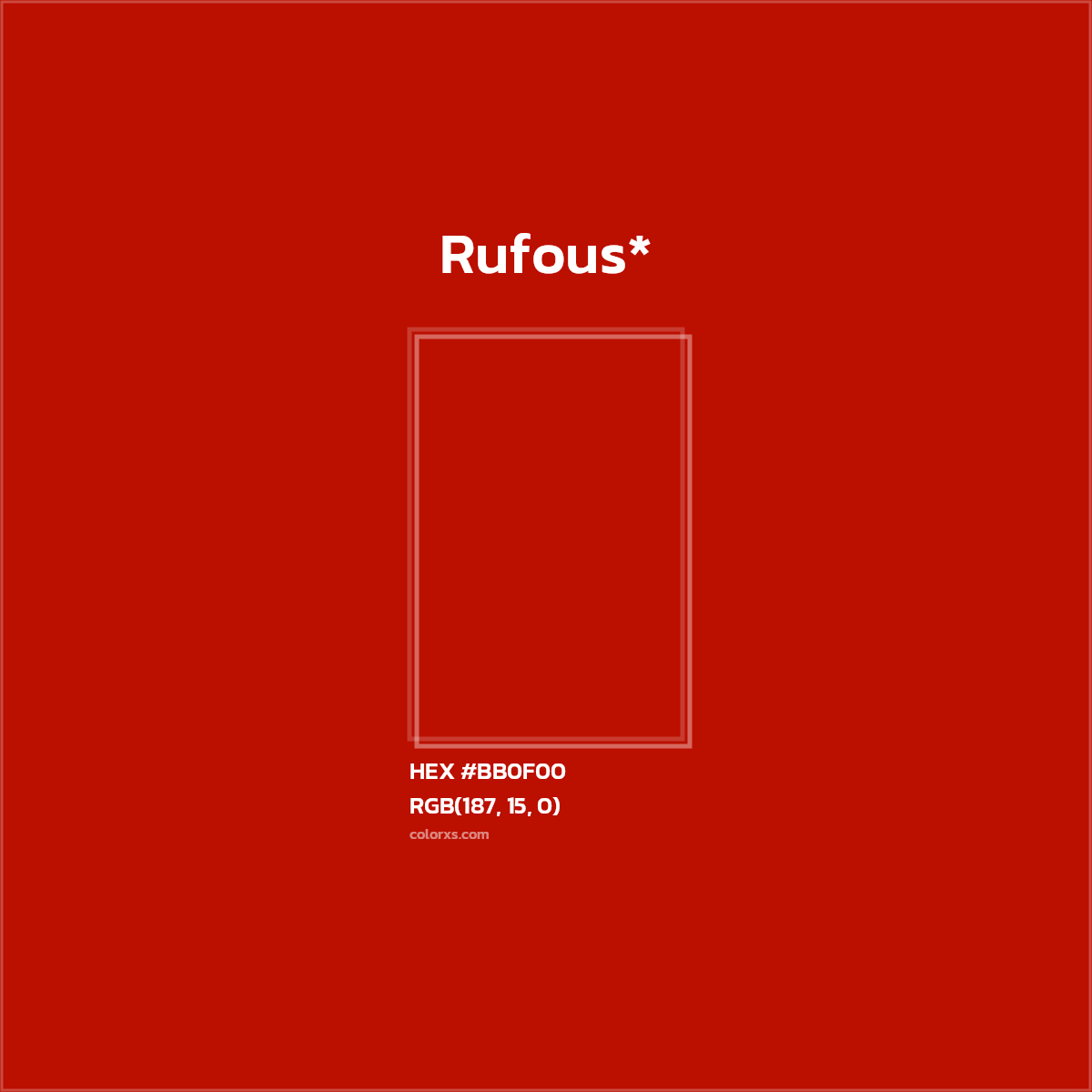 HEX #BB0F00 Color Name, Color Code, Palettes, Similar Paints, Images