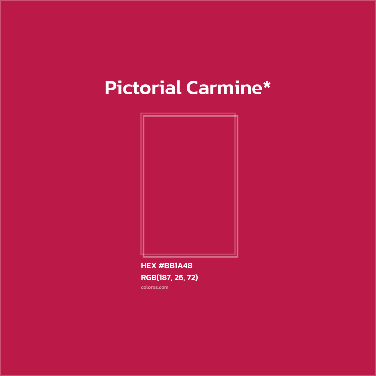 HEX #BB1A48 Color Name, Color Code, Palettes, Similar Paints, Images
