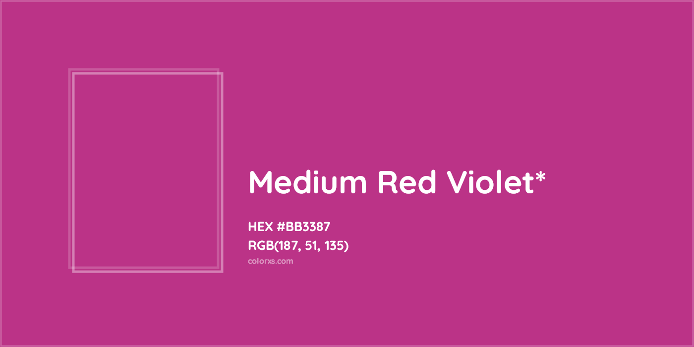 HEX #BB3387 Color Name, Color Code, Palettes, Similar Paints, Images
