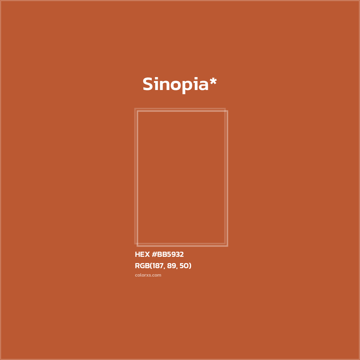 HEX #BB5932 Color Name, Color Code, Palettes, Similar Paints, Images