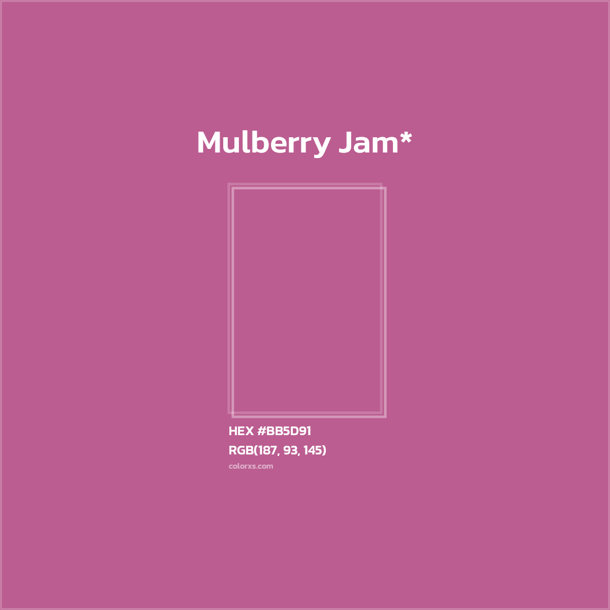 HEX #BB5D91 Color Name, Color Code, Palettes, Similar Paints, Images