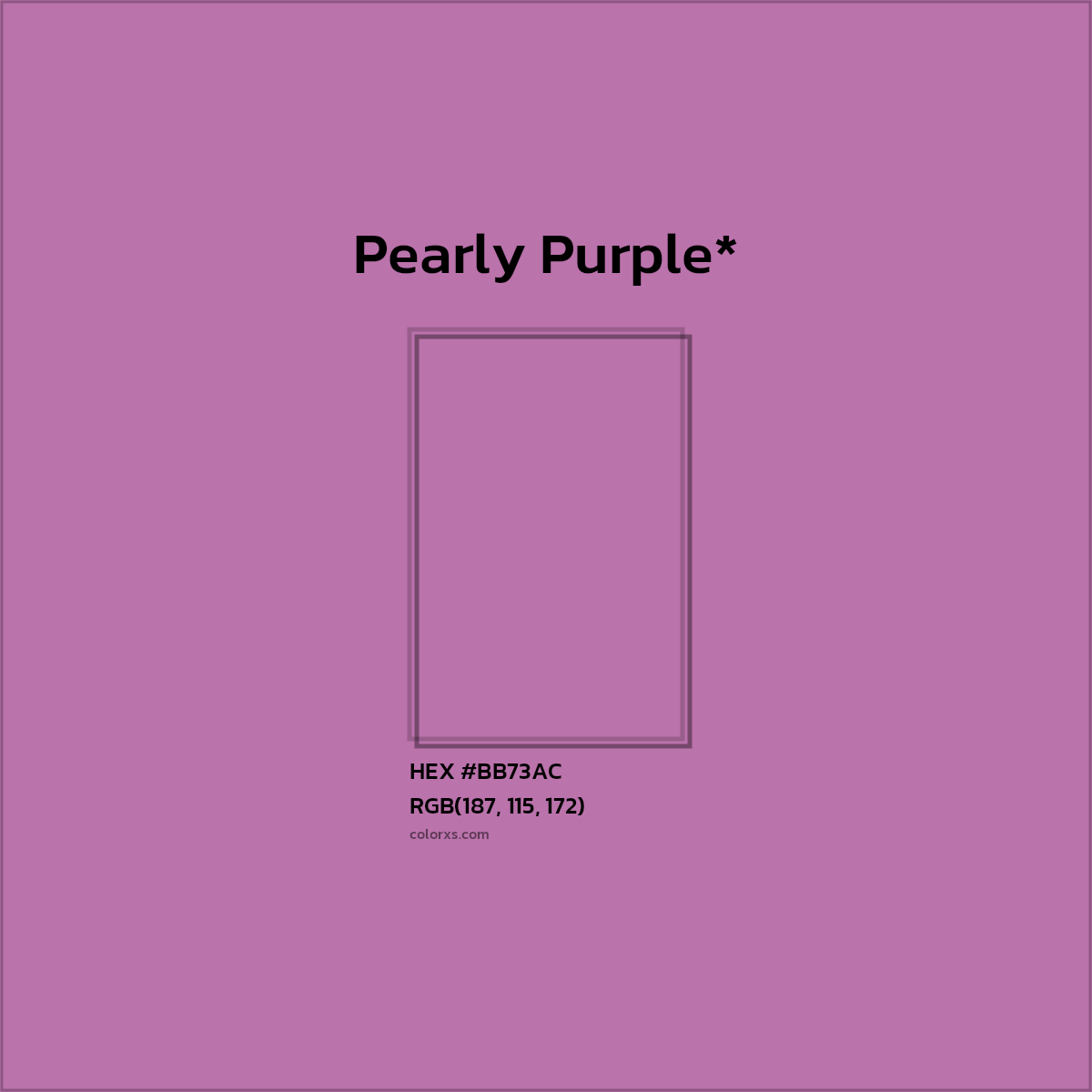 HEX #BB73AC Color Name, Color Code, Palettes, Similar Paints, Images