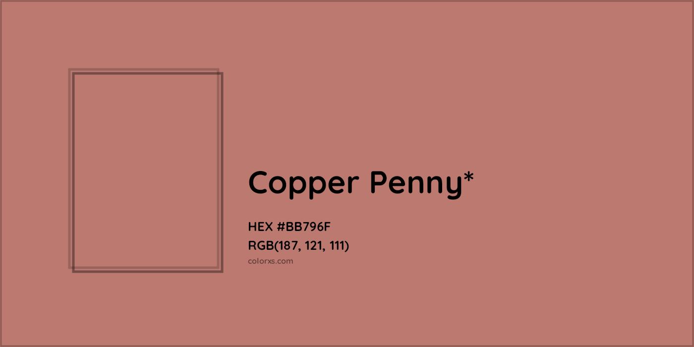 HEX #BB796F Color Name, Color Code, Palettes, Similar Paints, Images
