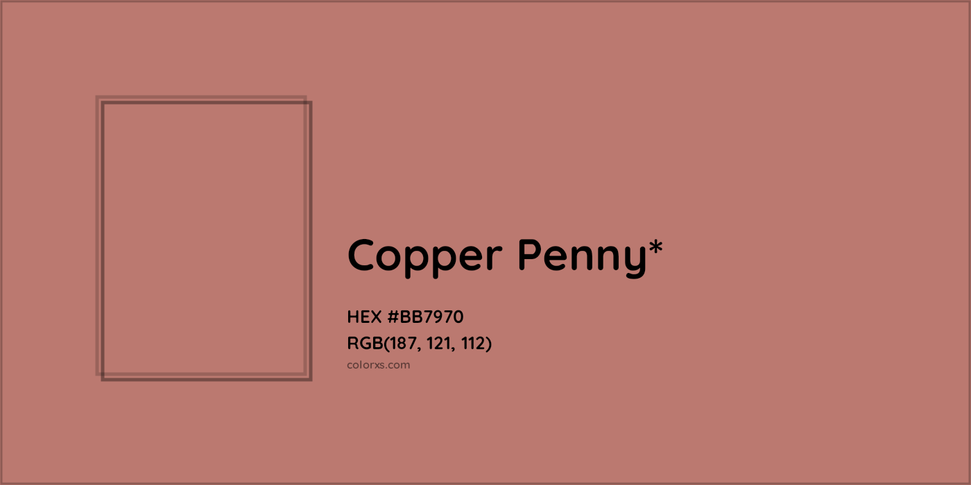 HEX #BB7970 Color Name, Color Code, Palettes, Similar Paints, Images
