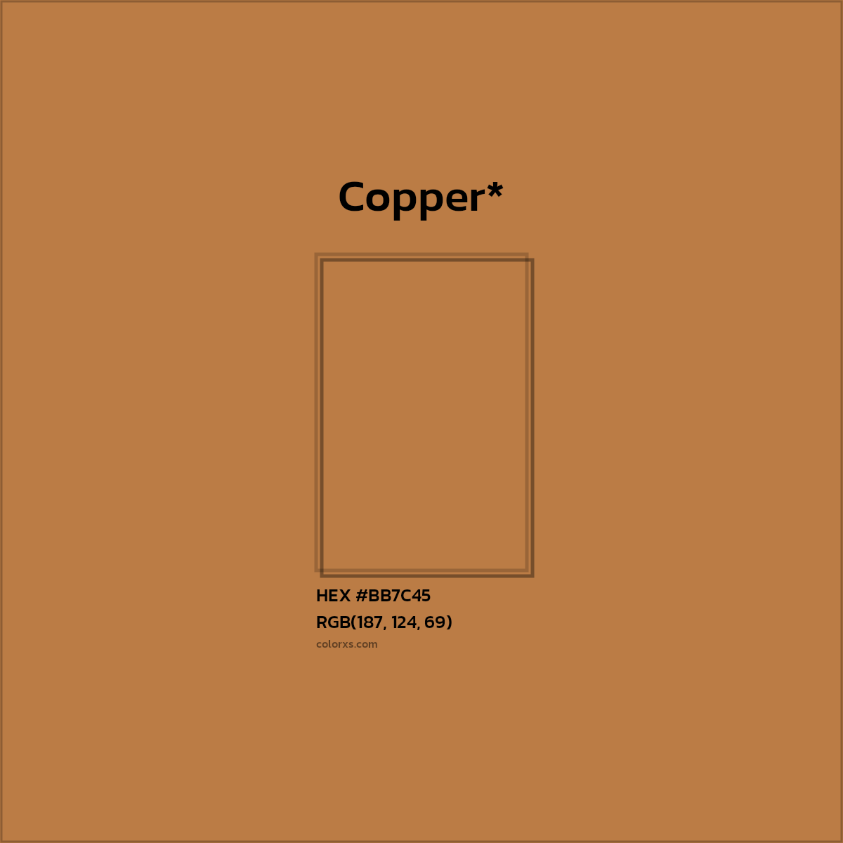 HEX #BB7C45 Color Name, Color Code, Palettes, Similar Paints, Images