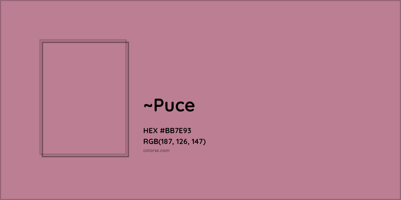 HEX #BB7E93 Color Name, Color Code, Palettes, Similar Paints, Images