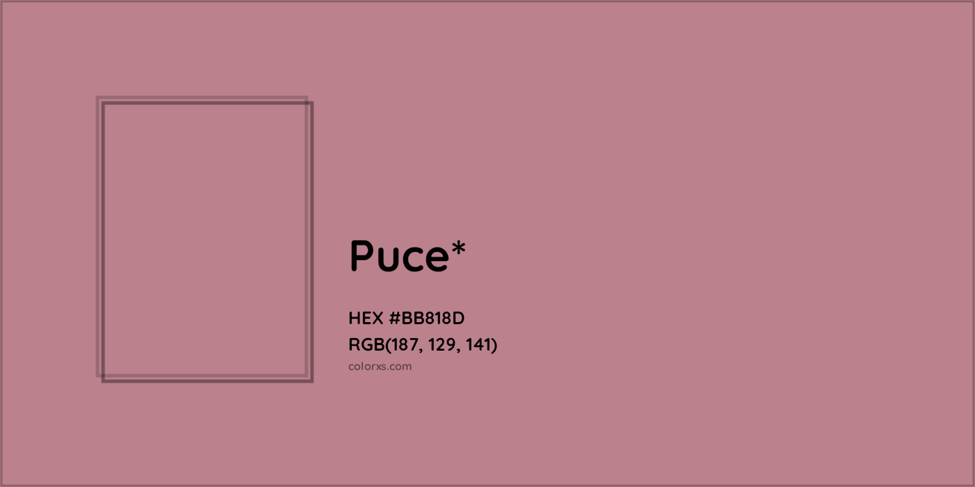 HEX #BB818D Color Name, Color Code, Palettes, Similar Paints, Images