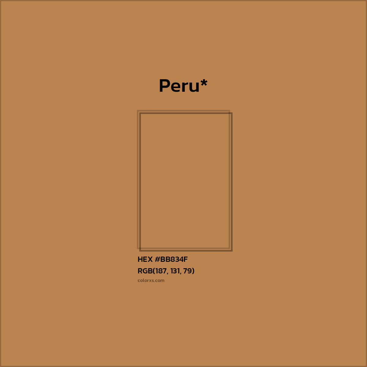 HEX #BB834F Color Name, Color Code, Palettes, Similar Paints, Images