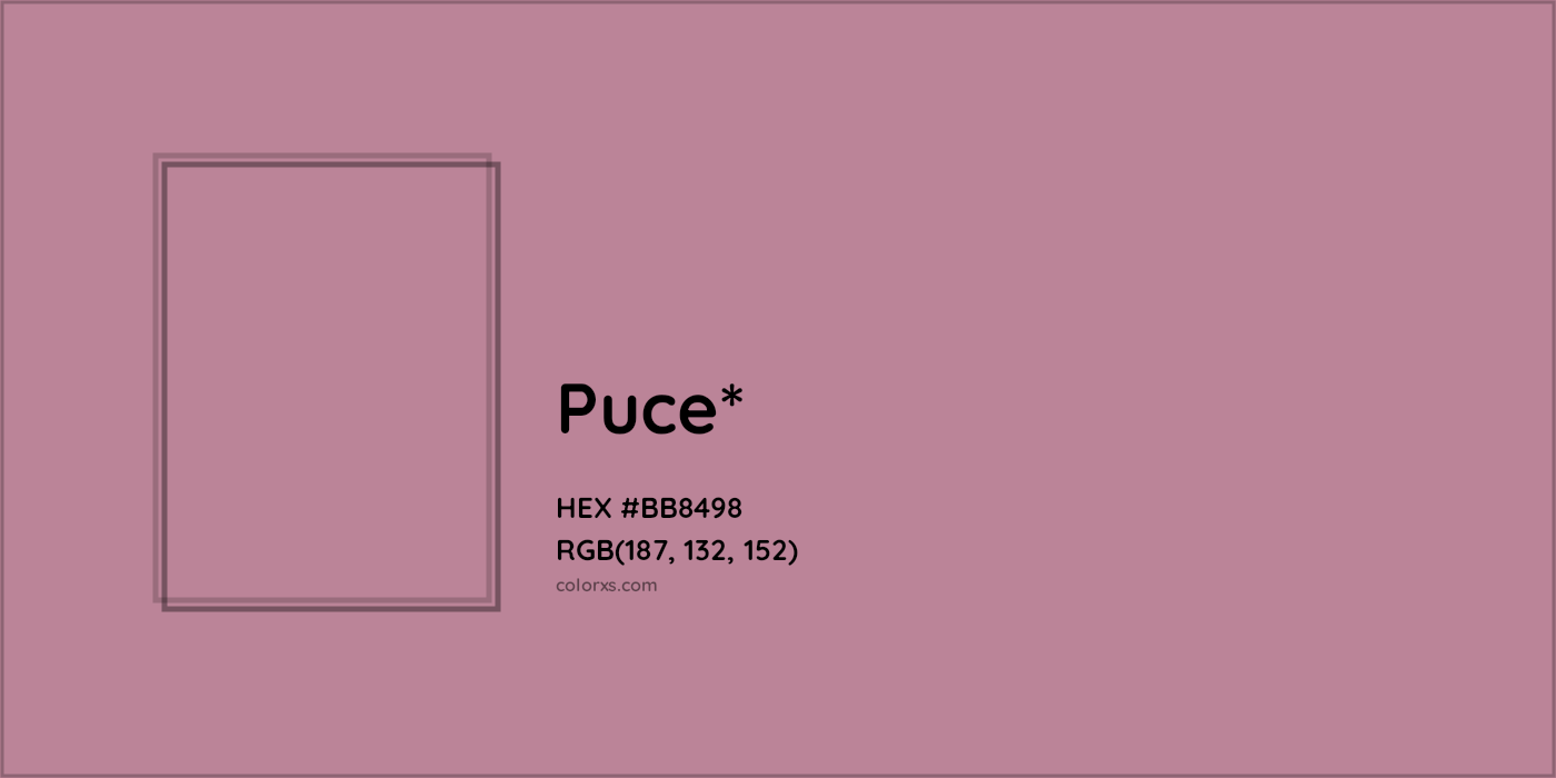 HEX #BB8498 Color Name, Color Code, Palettes, Similar Paints, Images