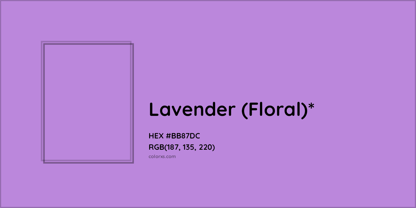 HEX #BB87DC Color Name, Color Code, Palettes, Similar Paints, Images