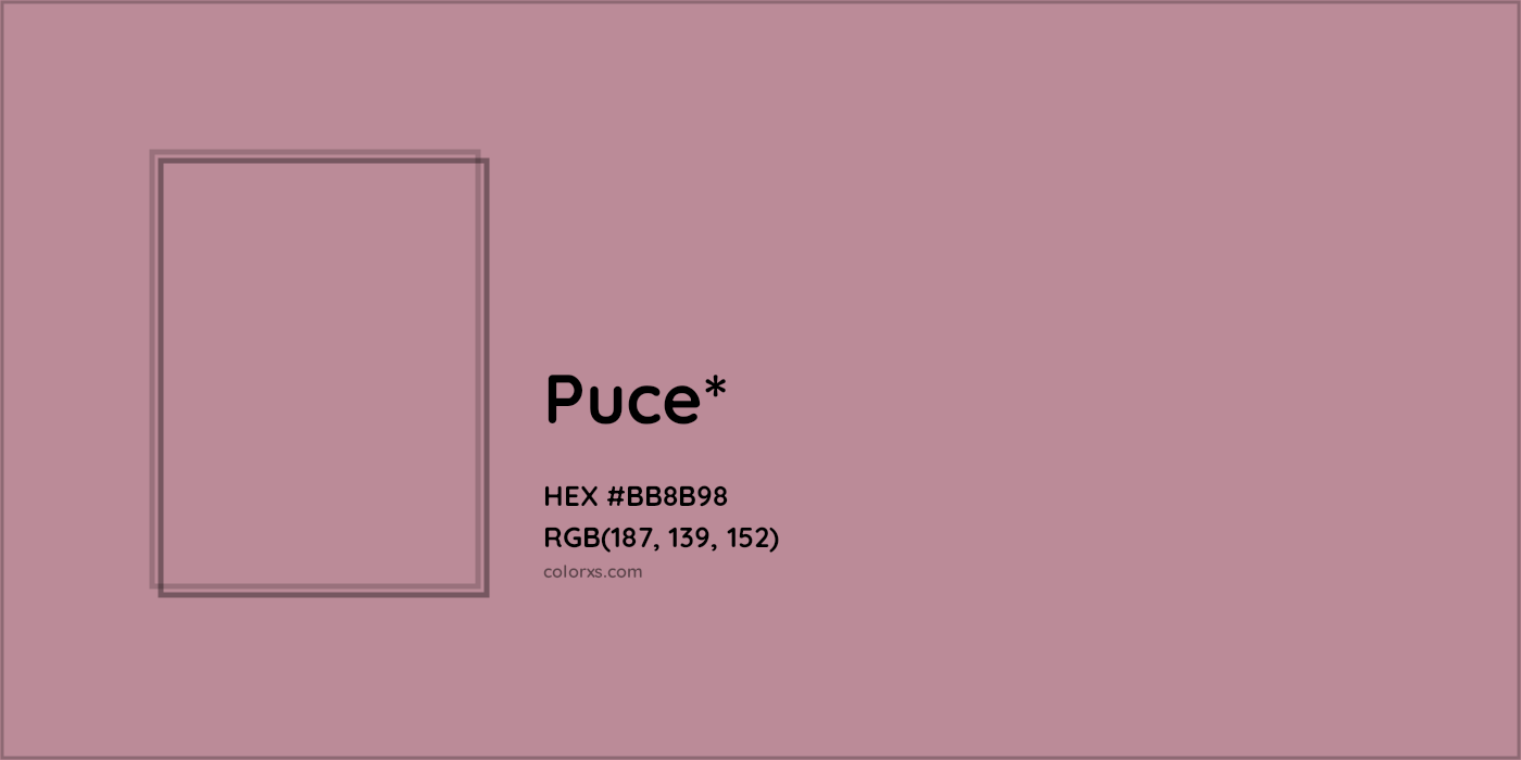 HEX #BB8B98 Color Name, Color Code, Palettes, Similar Paints, Images