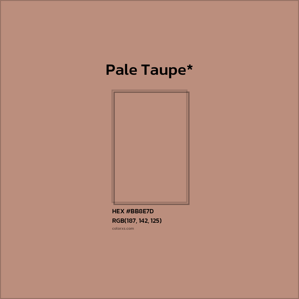HEX #BB8E7D Color Name, Color Code, Palettes, Similar Paints, Images