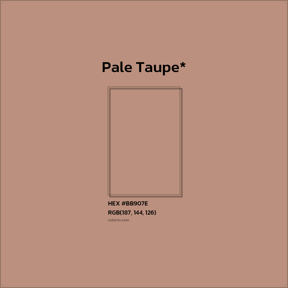 HEX #BB907E Color Name, Color Code, Palettes, Similar Paints, Images