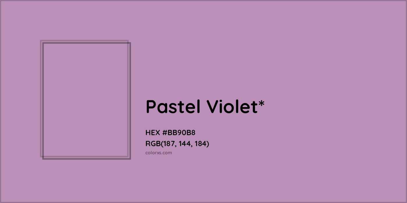 HEX #BB90B8 Color Name, Color Code, Palettes, Similar Paints, Images